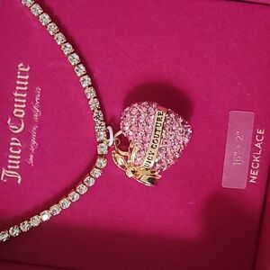 Juicy Couture Pink Heart Pendant Necklace